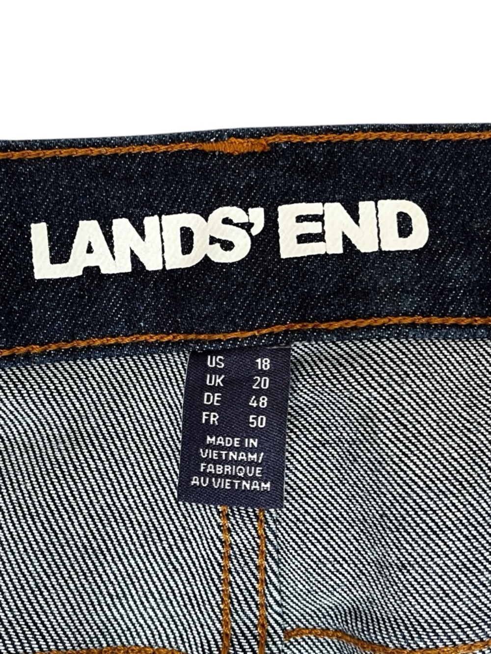 LANDS' END Women's 18 Dark Blue Bootcut Jeans - Picture 2 of 7